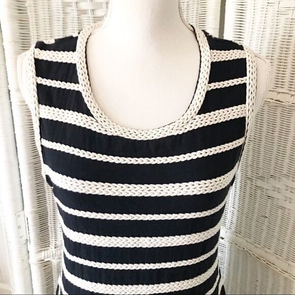 Max Studio Nautical Navy White Striped Dress L - Picture 4 of 11